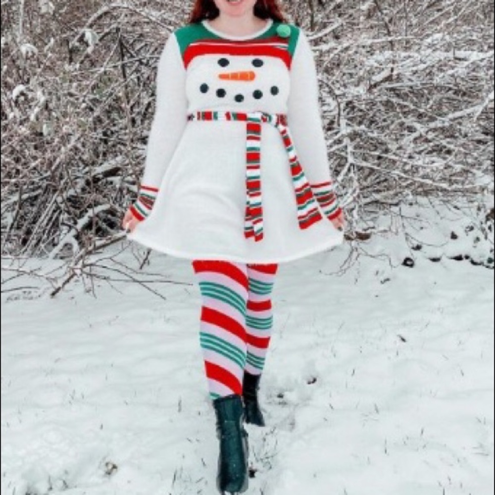 SOLD OUT! ⚡️🆕 NWT ugly Christmas sweater dress snowman - Picture 4 of 12